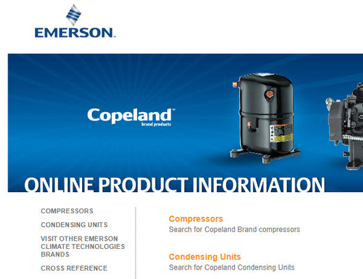 Copeland Online Product Information